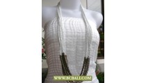 Cute Style Layer Necklace White Beads mix Metal